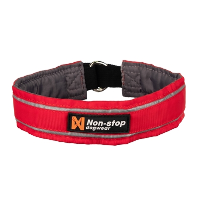 Non-stop dogwear Polosťahovací červený obojok